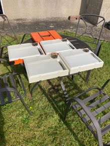 Vintage Picnic Set - Pac A Pic 4 Person Stacking Picnic Hamper