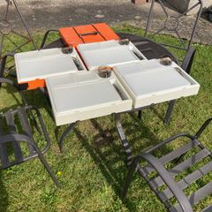 Vintage Picnic Set - Pac A Pic 4 Person Stacking Picnic Hamper