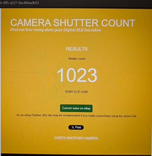 Sony A5100 Mirrorless Camera Body only Low shutter count