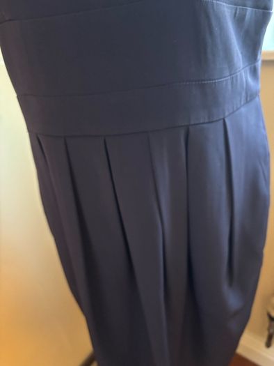 Paul Costelloe Collection Shift / Sleeveless Navy Dress with Signature Lining - Size 12