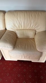 3x Piece Italian Leather Sofa