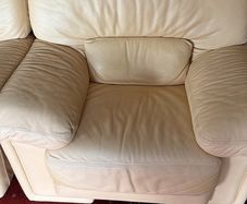 3x Piece Italian Leather Sofa