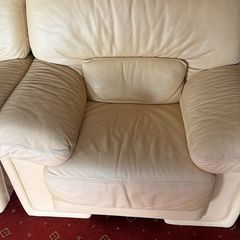 3x Piece Italian Leather Sofa