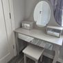 Dressing Table with Mirror and stool Grey Image 4