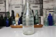 361 - Strand Dairy Vintage Collectible Decorative Clear Glass Embossed Letters Milk Bottle