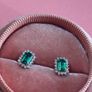 Emerald and Diamond Earrings Image 5