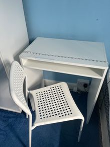 Small desk and chair x 2