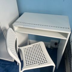Small desk and chair x 2