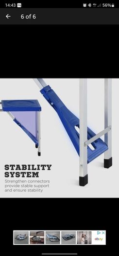 Folding 4 Seater Table for Camping