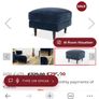 navy footstool Image 3