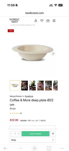 Pasta Deep Plates 22cm (Set of 2)