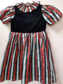 vintage velvet/taffeta dress 7/8 yrs