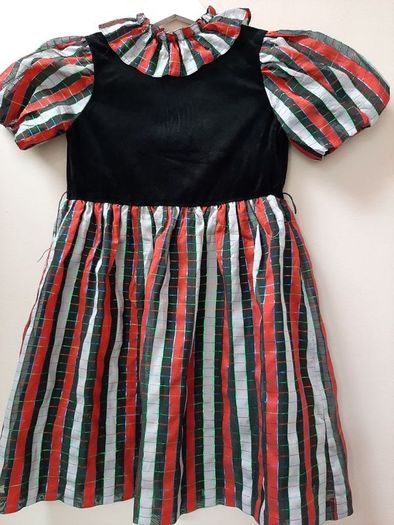 vintage velvet/taffeta dress 7/8 yrs