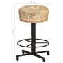 Bar Stools 2 pcs 52 cm Solid Mango Wood Image 7