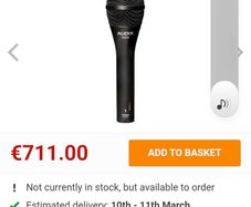 Audix VX 10 pro vocal microphone