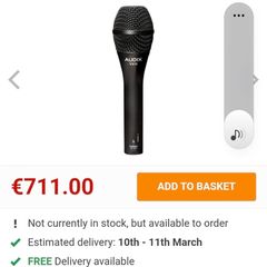 Audix VX 10 pro vocal microphone
