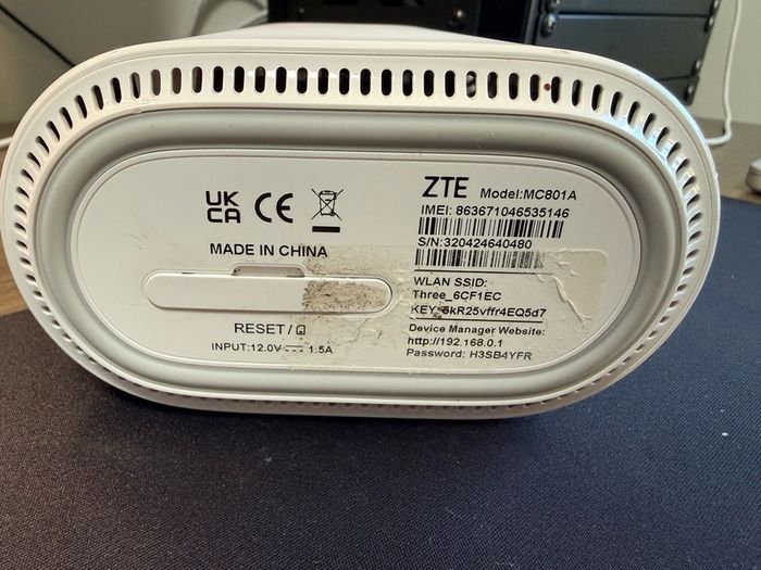 ZTE 5G Sim Router(works for three)