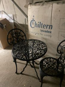 Iron table and chairs