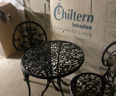 Iron table and chairs