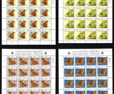 2005 Ireland Fauna and Flora (Butterflies) Commemorative Stamp Sheetlet Plate 1A1A1A1A Mint Never Hinged (MNH)