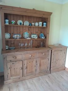 Traditional Irish pine kitchen dresser