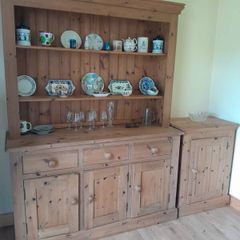 Traditional Irish pine kitchen dresser