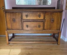 Antique 1920s Oak Sideboard / Dresser Base