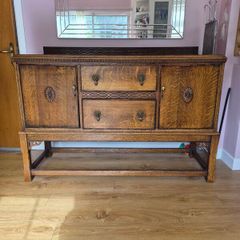 Antique 1920s Oak Sideboard / Dresser Base