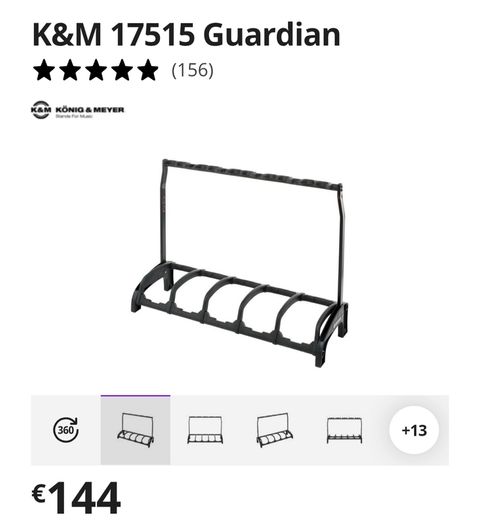 K&M 5 Guitar/Bass Stand