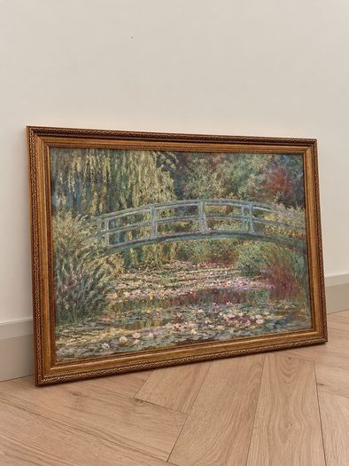 Large Claude Monet bridge wall art landscape