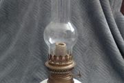 Antique French Limoges porcelain oil lamp