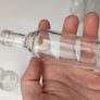 280 - Set of 4 Vintage Small Size Vodka Whiskey Gin Clear Glass Decorative Collectible Display Bottle Image 5