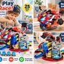 Kids Motorcycle Engine Mechanic Workshop Toy 25 Piece STEM Repair & Racing Set Image 3