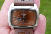 Kahuna Ladies Brown Quartz Watch, Original Beige Leather Strap, Japanese Movt.