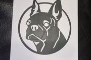 French Bulldog Die cut Greeting Card