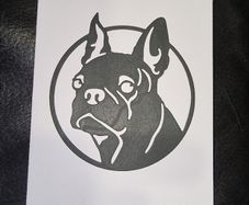 French Bulldog Die cut Greeting Card