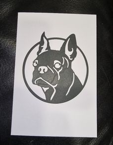 French Bulldog Die cut Greeting Card