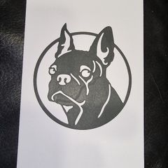 French Bulldog Die cut Greeting Card