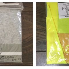 Grey Thermal Vest/Top 8-10yrs  & Road Safety Vest 7-9 yrs