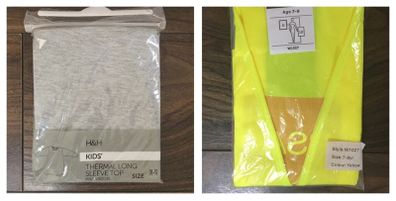 Grey Thermal Vest/Top 8-10yrs  & Road Safety Vest 7-9 yrs
