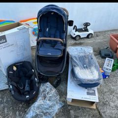Joie Chrome DLX Trio 3-in-1 Travel System with i-Snug 2 i-Size R129 Car Seat Moonlight