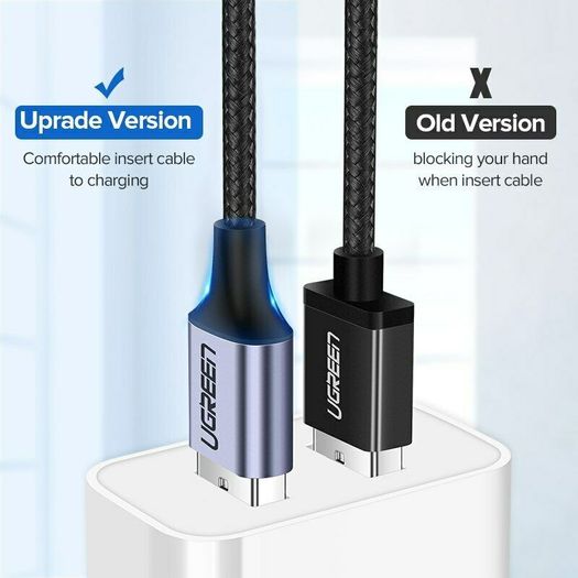 Ugreen 3M USB-C Fast Charging QC 3.0/2.0 & Data Sync Nylon Braided Cable (Brand New/Warranty)