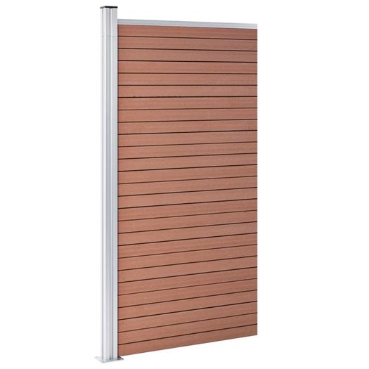 Fence Panel WPC 95x186 cm Brown