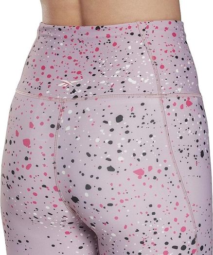 Reebok Women's Leggings TS Lux Hr 2.0 Mult Speckle Tights Jacquard, HK6836 inflil, Pink XL