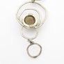 Vintage 925 Sterling Silver Smoky Quartz Modernist Necklace Image 4