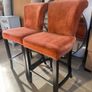 2 Orange High Stools Image 3