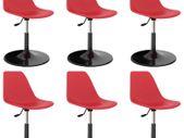 Swivel Dining Chairs 6 pcs Red PP