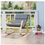 BRAND NEW Sedia A Dondolo Poltrona Relax Reclinabile Chaise Longue Grigio Recliner Lounge Chair Image 6
