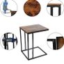 C Shaped End Table,Small Side Table, Couch Side Table for Living Room,Sofa,Couch Bedroom Brown (FREE SHIPPING) Image 2