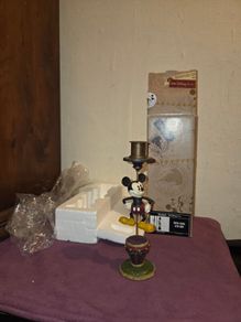 Jim Shore Disney Traditions Mickey Mouse Candle Holder Figurine Drum Base Enesco